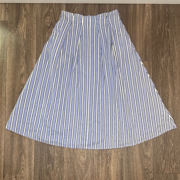 Zara Dresses & Skirts - Zara A-Line Skirt in Blue and White Stripes Women’s XS
